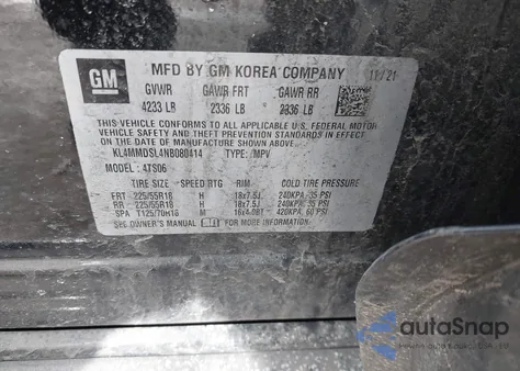 2022 Buick Encore Gx Fwd Select from USA, damaged, VIN KL4MMDSL4NB080414